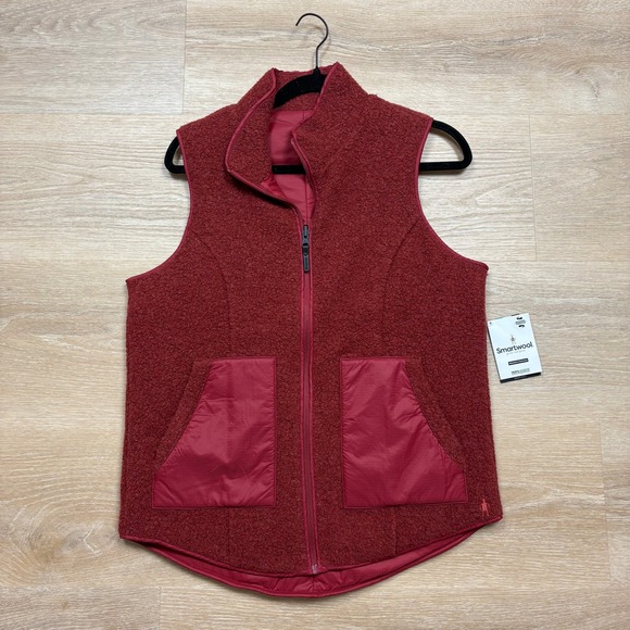 Smartwool Jackets & Blazers - NWT Smartwool‎ Masala Reversible Fleece Sherpa Vest Women's M Color Red